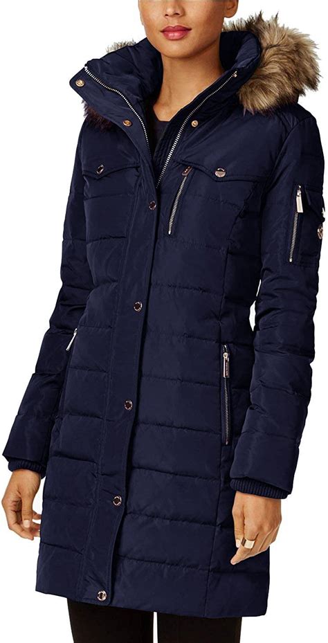 michael kors navy puffer jacket|michael kors puffer jacket sale.